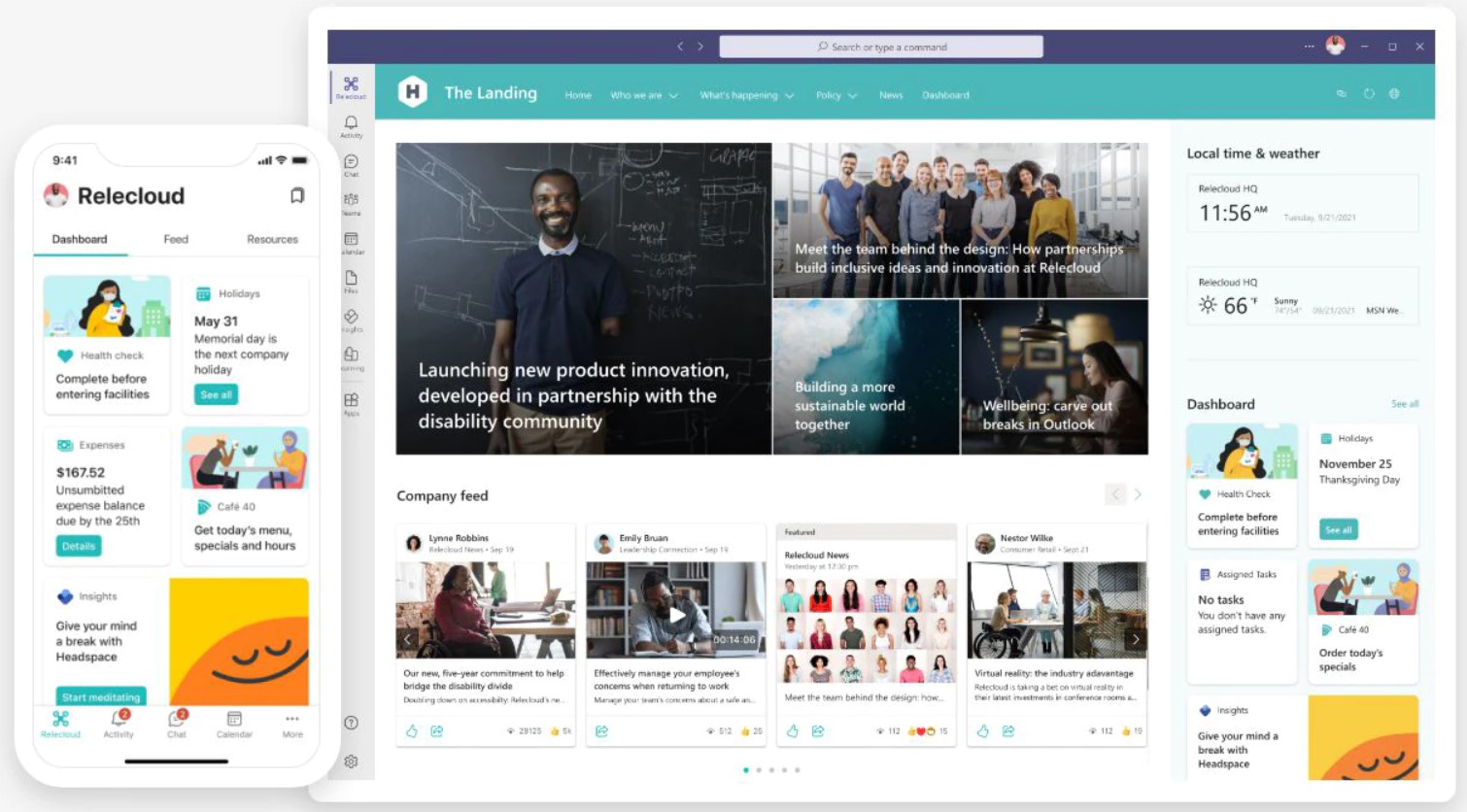 screenshot of Microsoft Viva